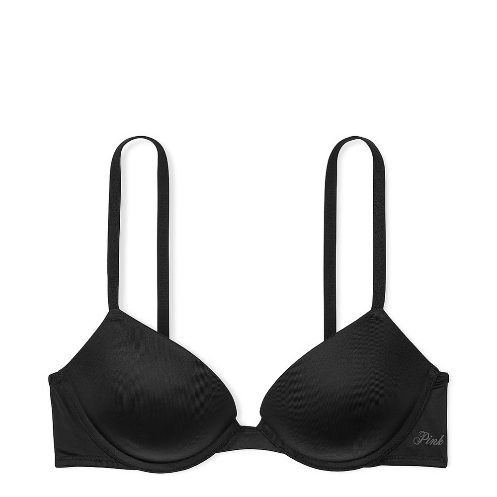 NWT PINK Wear Everywhere Super Push-Up Bra (Black, 36B)